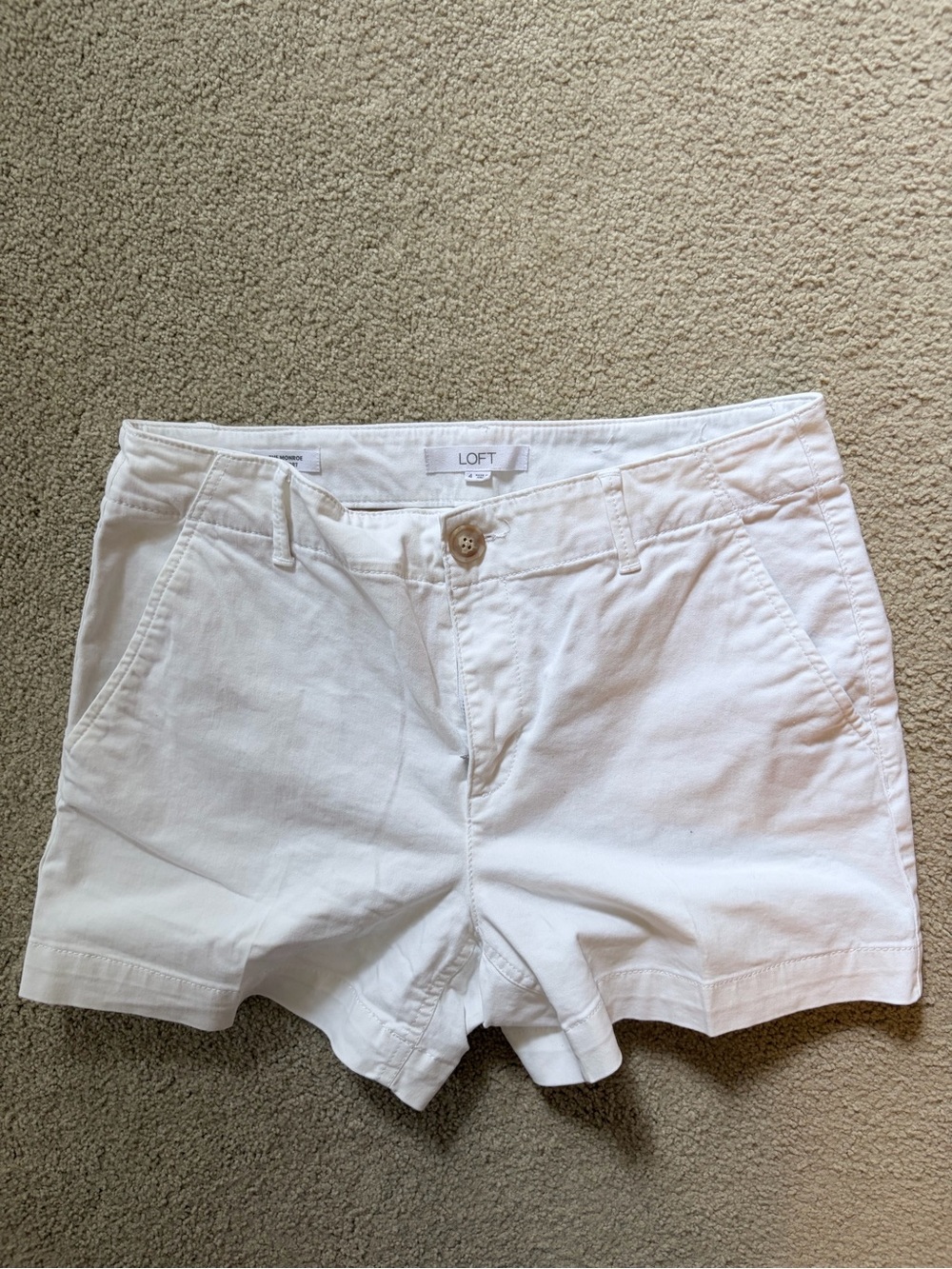 LOFT White Casual Cotton-Blend Women’s Shorts